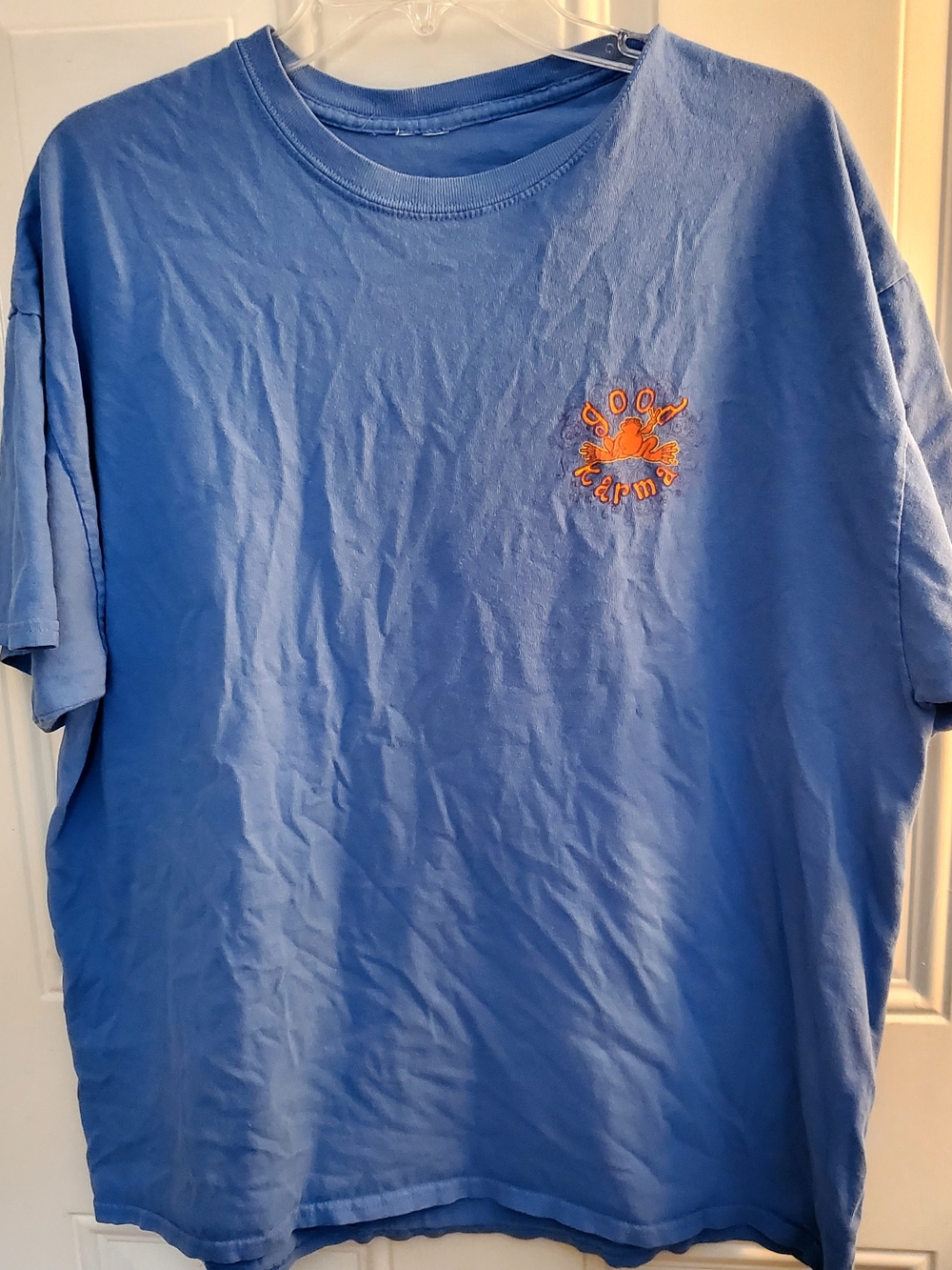Peace Frogs Blue Short-Sleeve Graphic Pocket-Style Tee